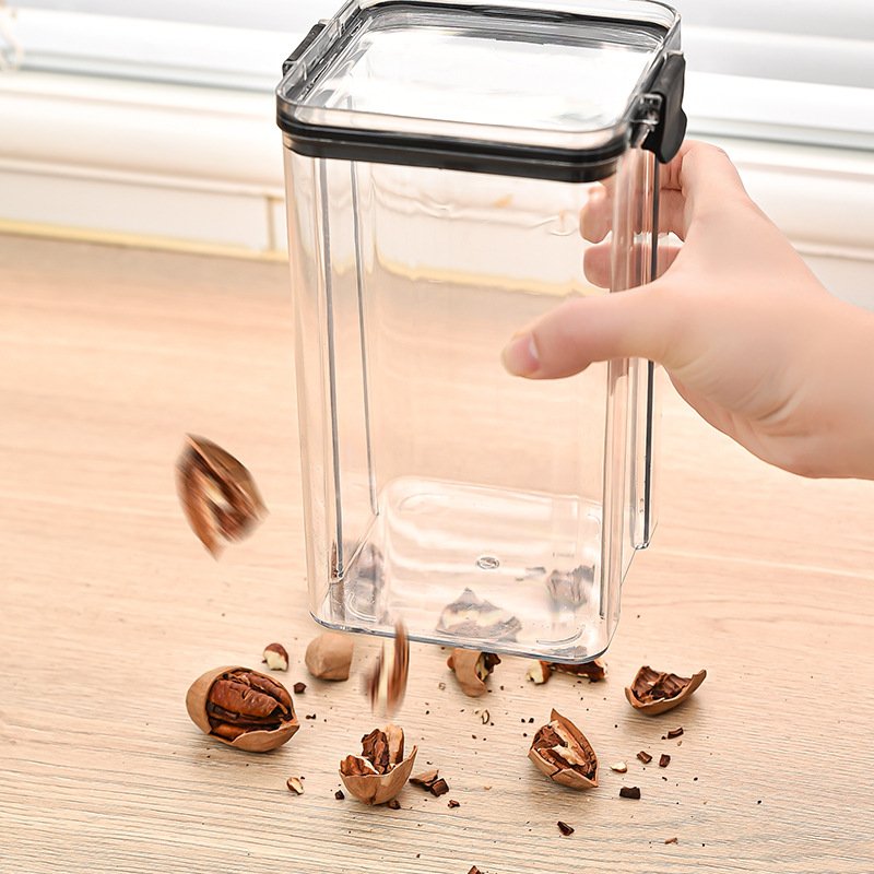 Free Stackable Dry Goods Pantry Organization Kitchen Food Grain Storage Plastic Airtight Food Storage Tank with Latch