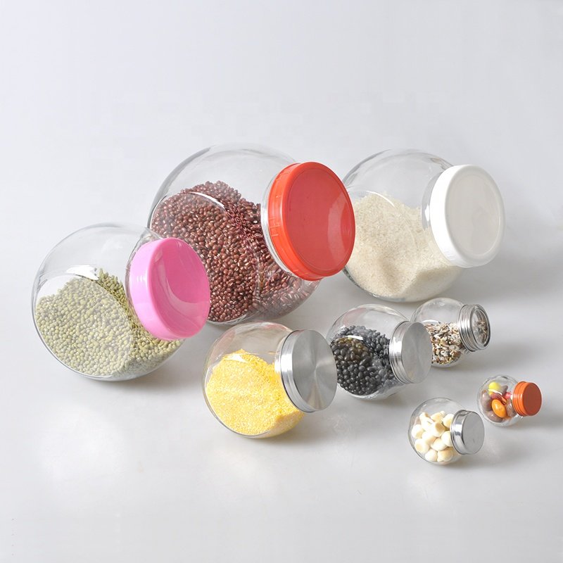 Best Selling Factory Supply Attractive Price Unique Storage Candy Jar Glass Apothecary Jar Screw Lid Food Storage Tilted
