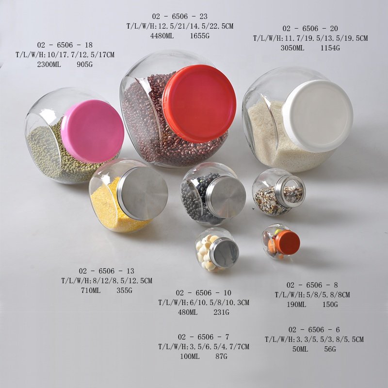 Best Selling Factory Supply Attractive Price Unique Storage Candy Jar Glass Apothecary Jar Screw Lid Food Storage Tilted