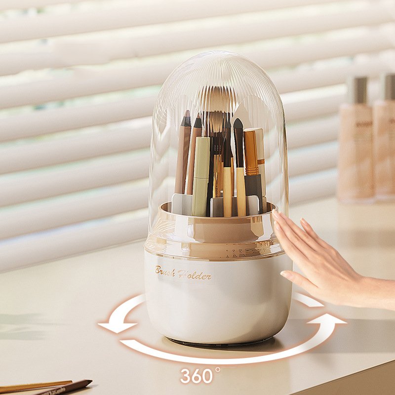 3pcs/set Makeup Organizer with Make Up Brush Holder Cosmetic Storage Box for Bathroom Vanity 2 Drawer Dresser Skincare Case