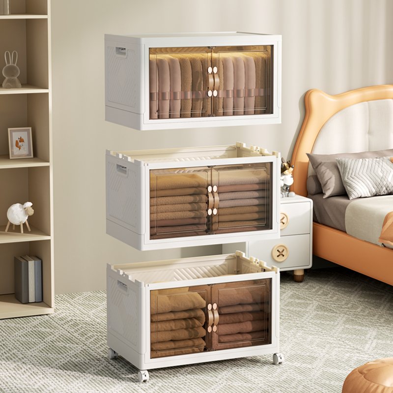 Large Capacity Multifunctional Clothes Storage Cabinet Plastic Storage Drawer Cabinet Folding Storage Box With Household