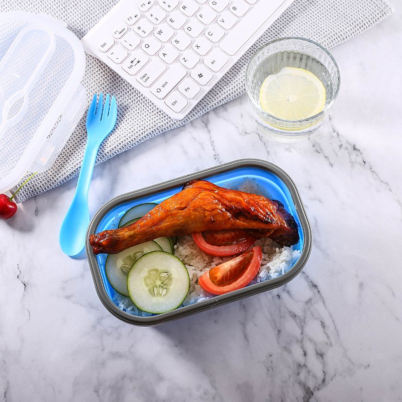 Food-Grade Foldable Lunch Box Collapsible Food Storage Containers Airtight Lunch Boxes