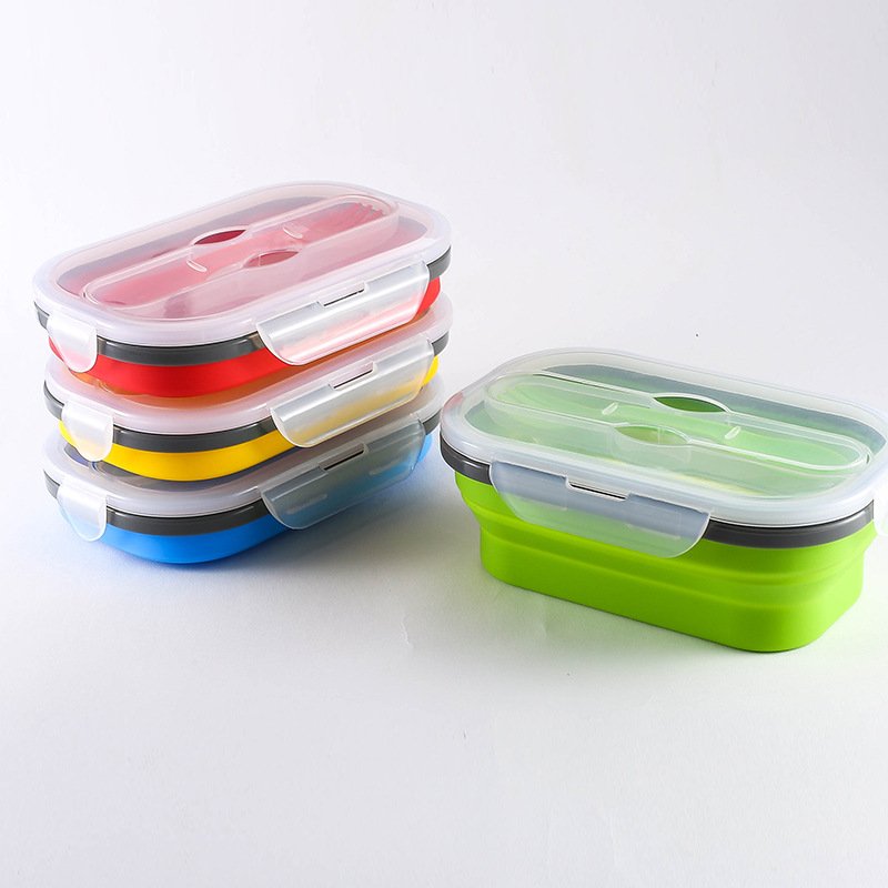 Food-Grade Foldable Lunch Box Collapsible Food Storage Containers Airtight Lunch Boxes