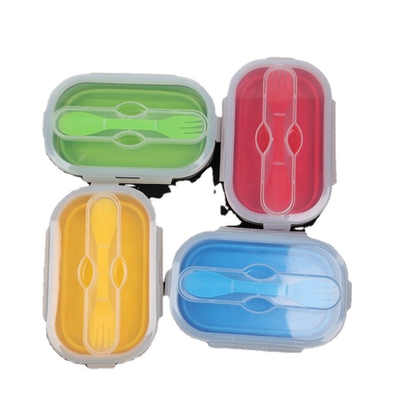 Food-Grade Foldable Lunch Box Collapsible Food Storage Containers Airtight Lunch Boxes