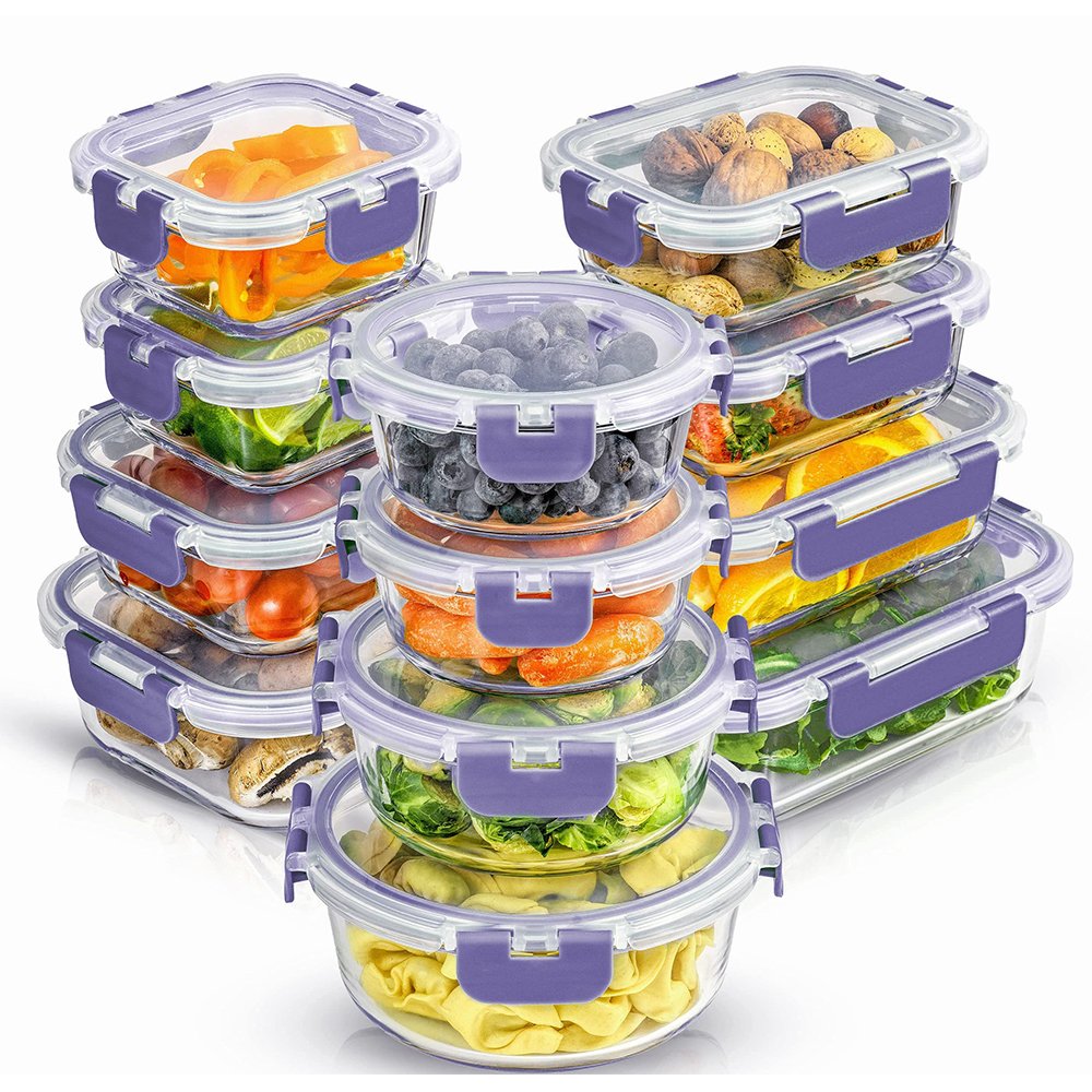 Wholesale Welcome Custom storage set glass food container with airtight lid for food storage