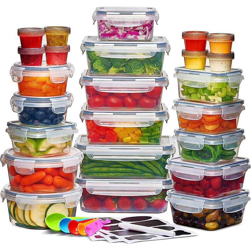 Wholesale Welcome Custom storage set glass food container with airtight lid for food storage
