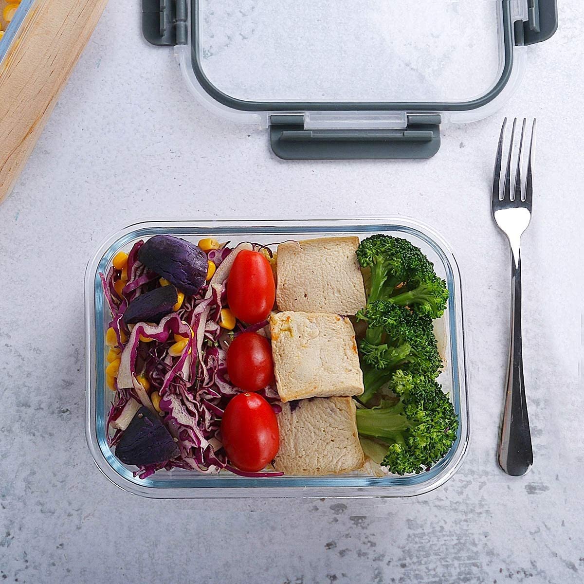 10 Pack Glass Food Storage Containers Airtight Lunch Containers with Snap Locking Lids