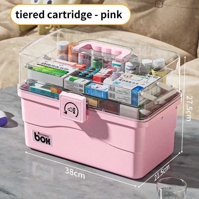 Large Size Family Multi Layer Medicine Cabinet Children Portable Emergency Medical Kit Household Medicine Storage Box