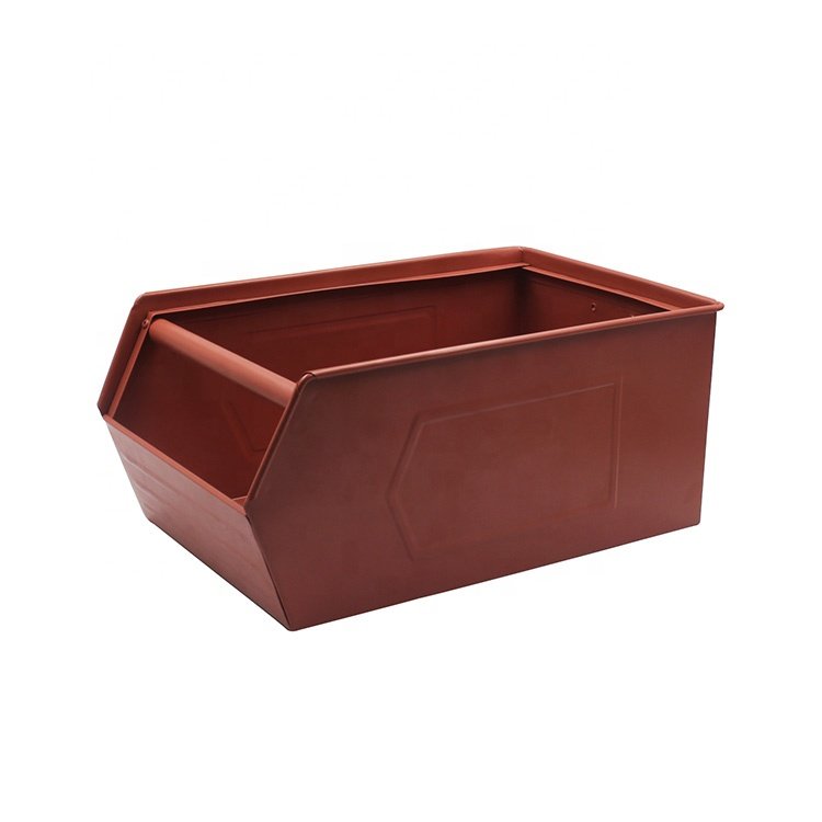 Eco-friendly Rustic Galvanized Metal Stackable Organizer Storage Basket Bin Container Storage Box