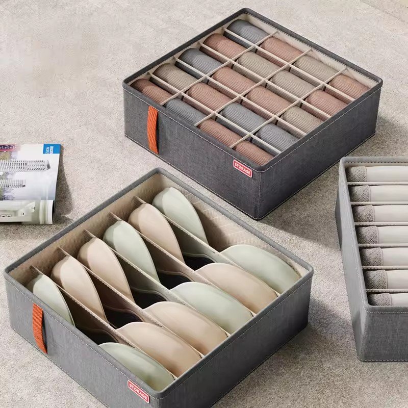 2024 Hot Sell wardrobe underwear organizer foldable panties socks bra storage box drawer underwear storage