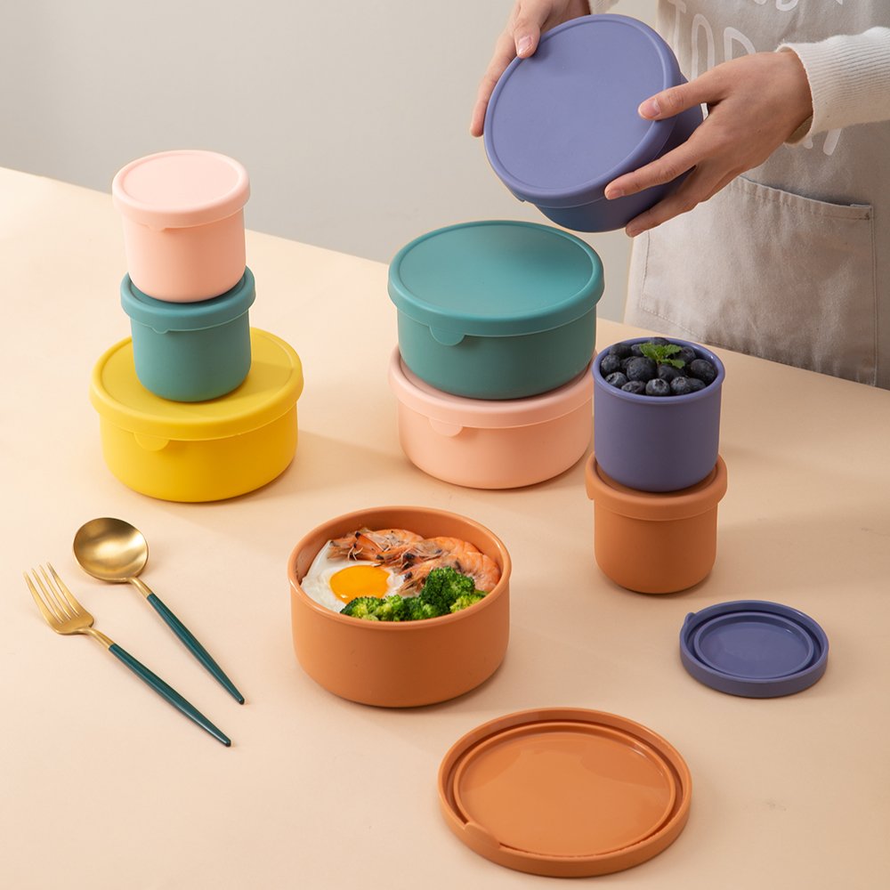 Hot Sale Food Storage Containers for Travel Microwave and Freezer Safe Silicone Pizza Dough Proofing Box for Kitchen