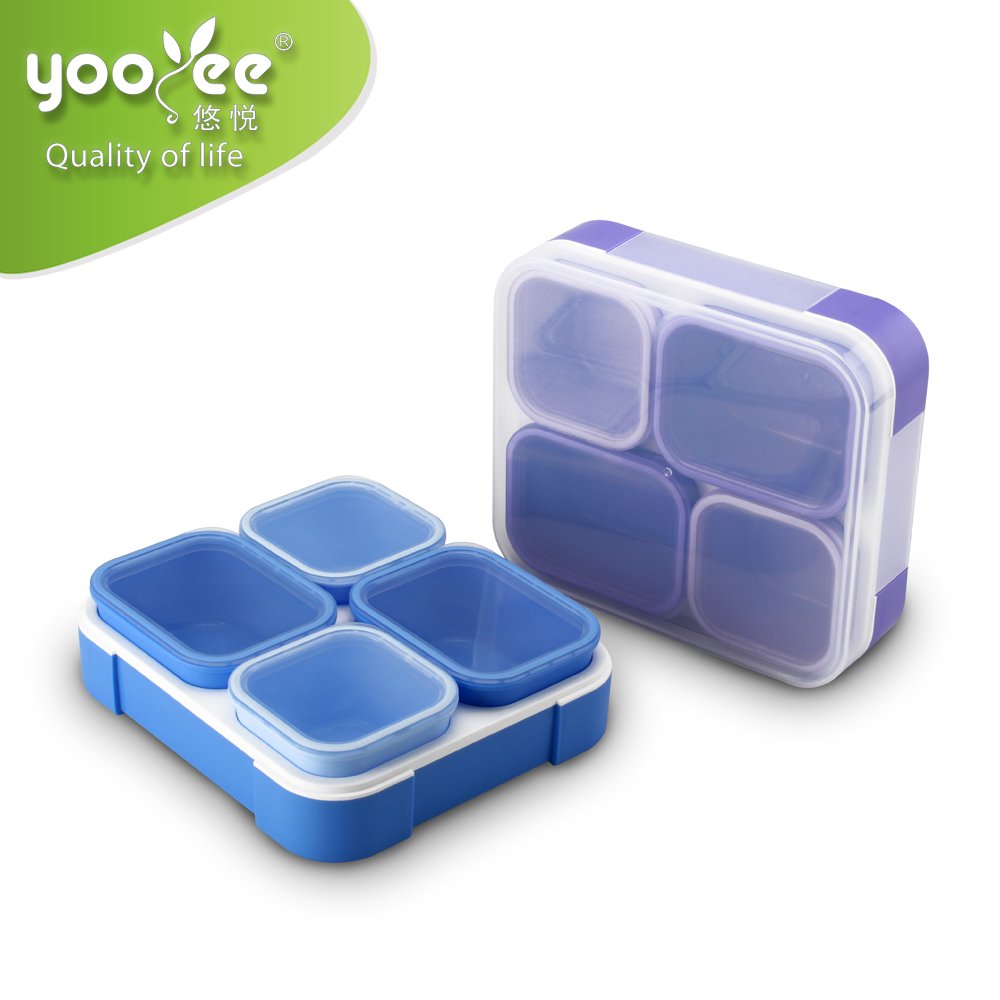 Bento Storage Lunch Boxes for Adults Storage Boxes & Bins Food Container Rectangle BPA Free Leak-proof Aritight 4 Compartment