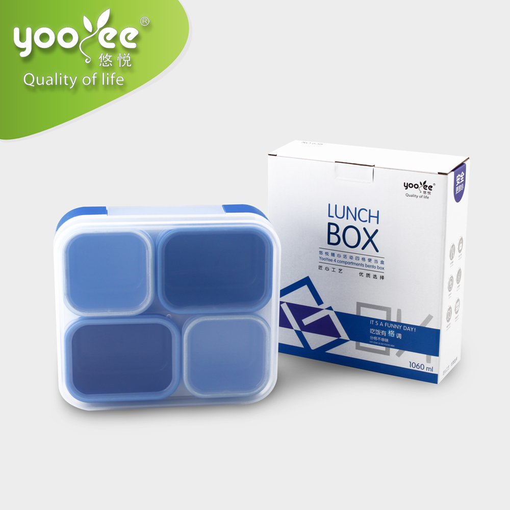 Bento Storage Lunch Boxes for Adults Storage Boxes & Bins Food Container Rectangle BPA Free Leak-proof Aritight 4 Compartment