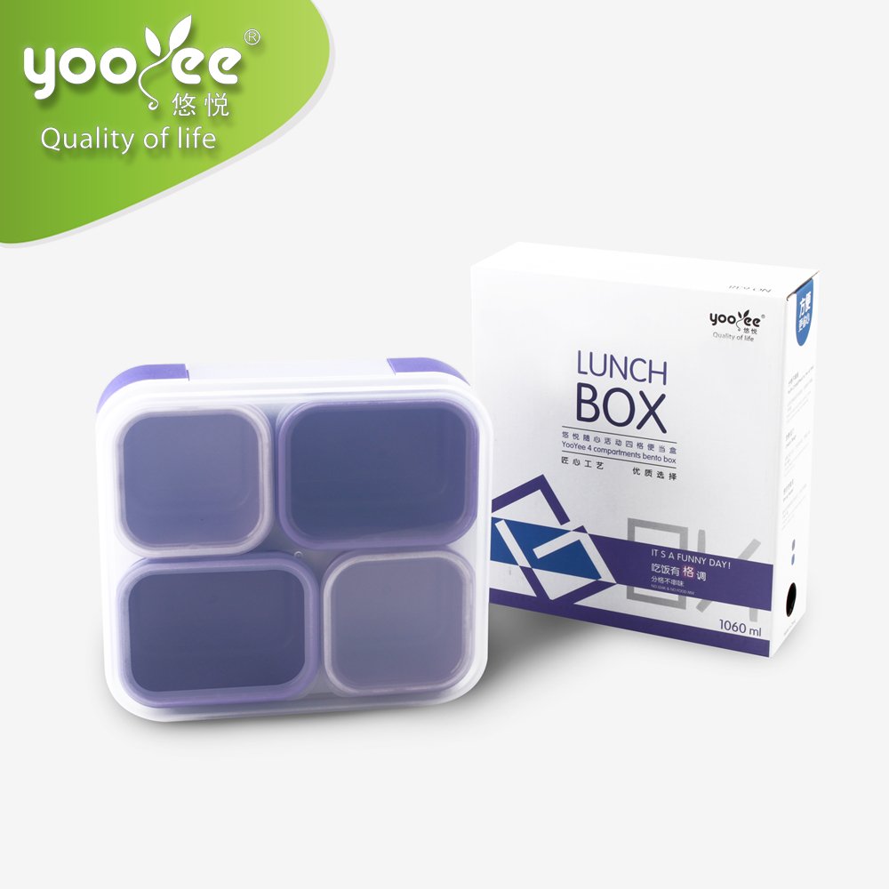 Bento Storage Lunch Boxes for Adults Storage Boxes & Bins Food Container Rectangle BPA Free Leak-proof Aritight 4 Compartment