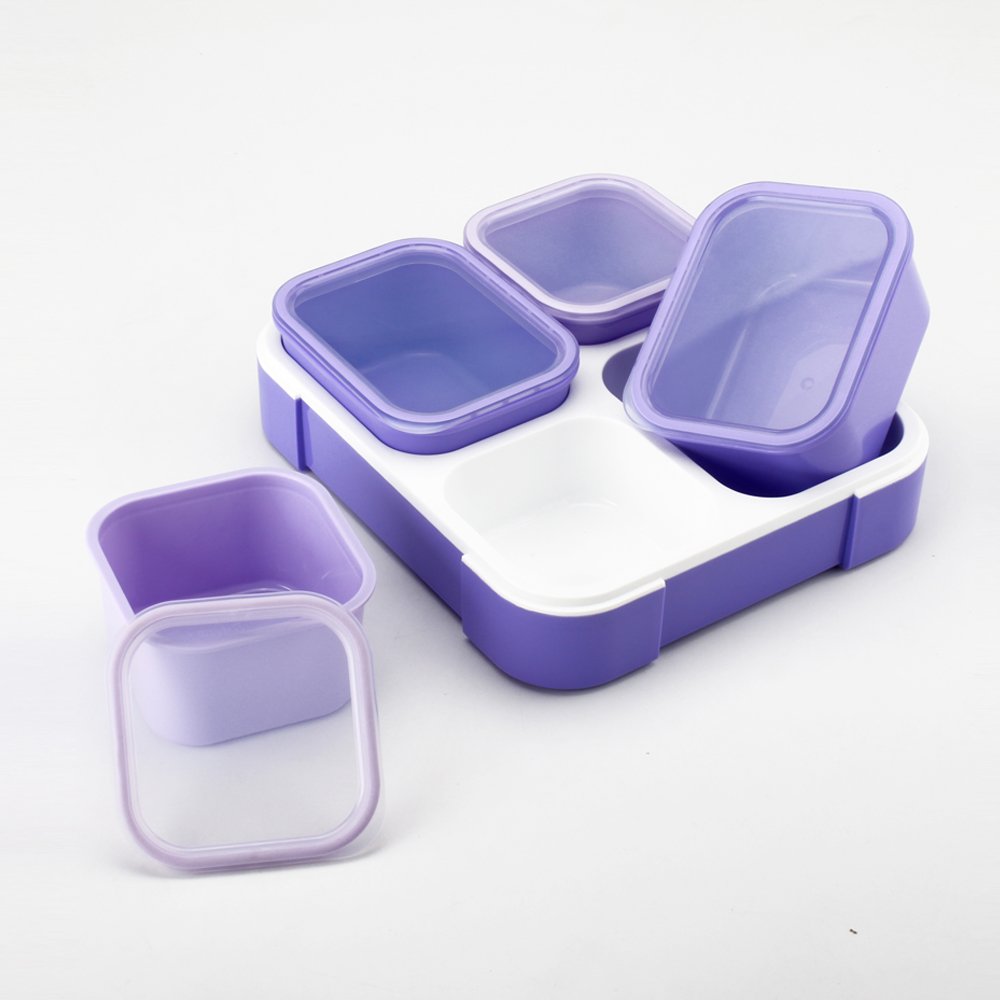 Bento Storage Lunch Boxes for Adults Storage Boxes & Bins Food Container Rectangle BPA Free Leak-proof Aritight 4 Compartment