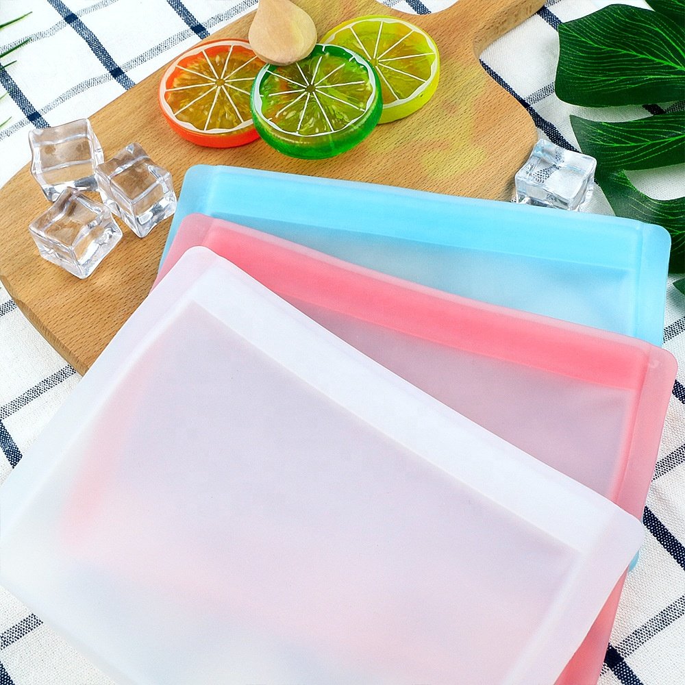 1000/2000MLsilicone food preservation bag food grade reusable silicone reusable silicone bag sealing silicone food bag
