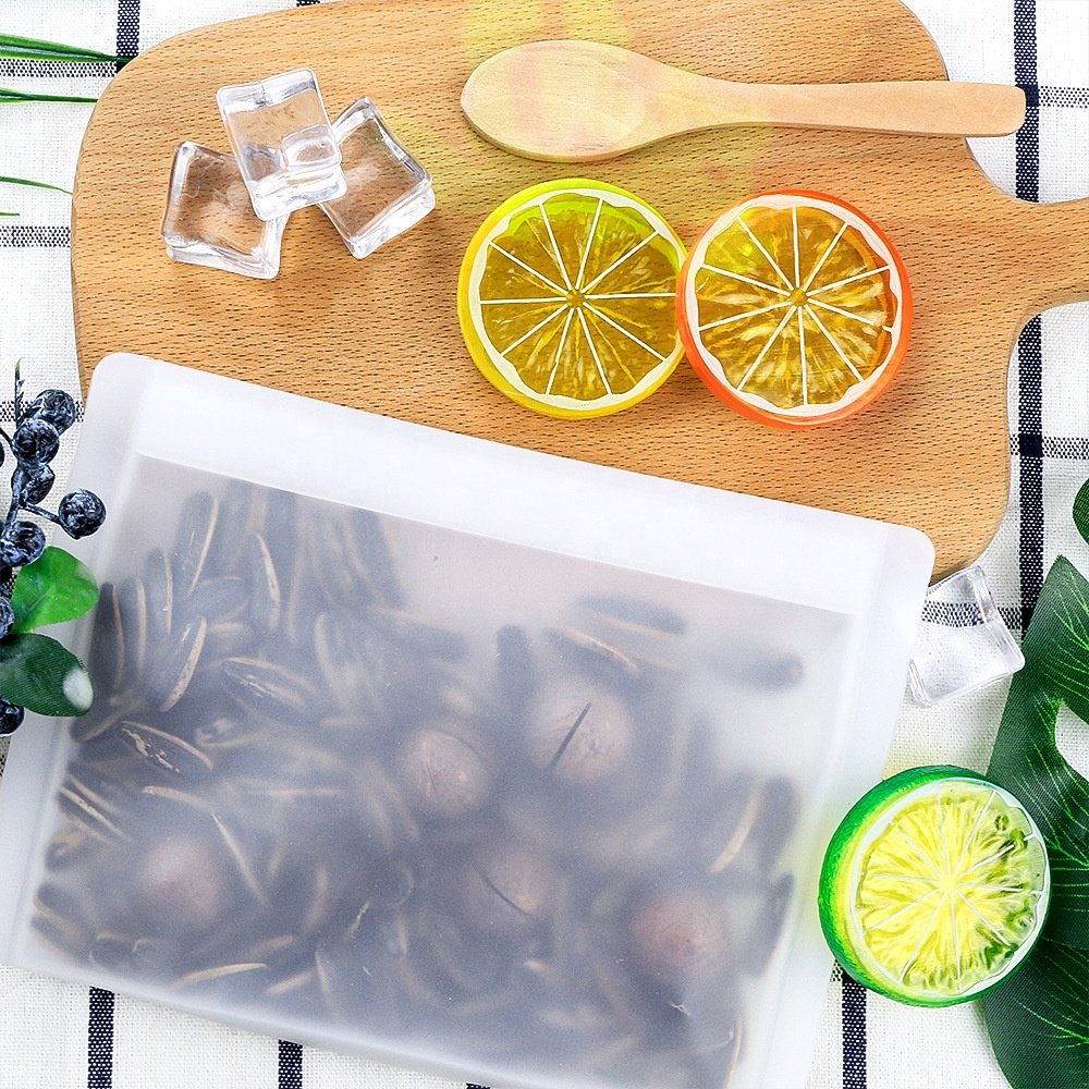 1000/2000MLsilicone food preservation bag food grade reusable silicone reusable silicone bag sealing silicone food bag