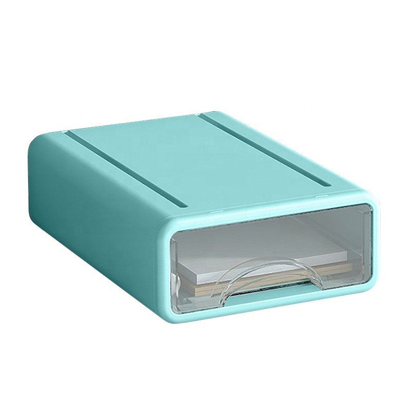 Factory Transparent Desktop Storage Box Office File Storage Box Bedroom Study Stackable Storage Drawer