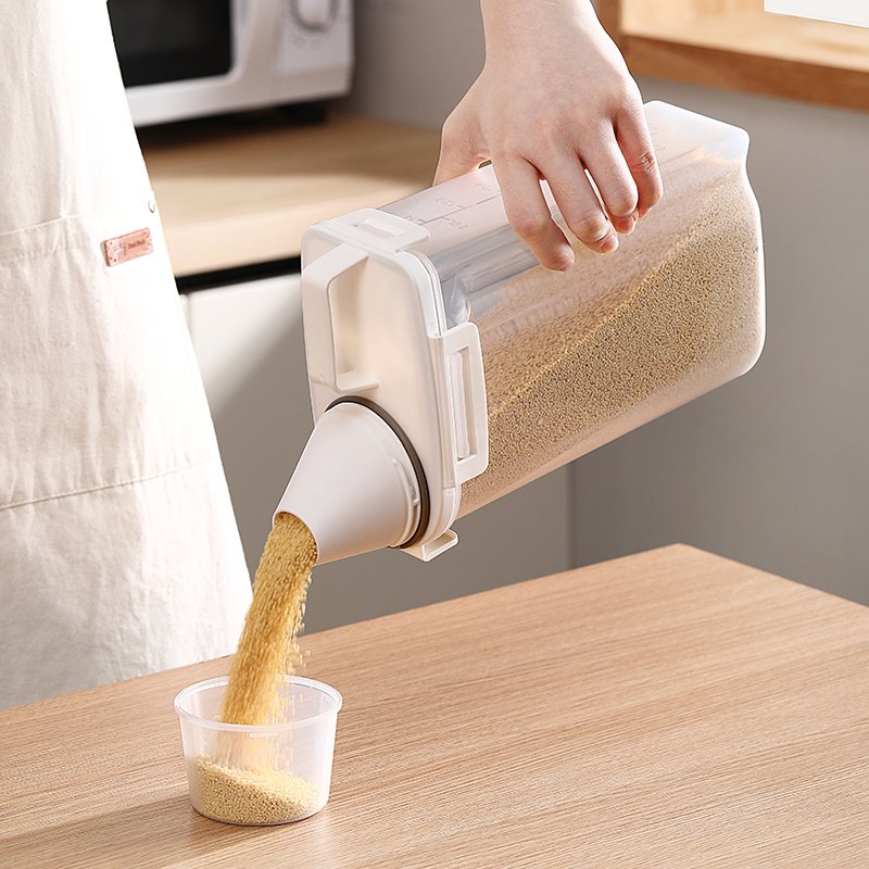 Clear Cereal Storage Sealed Can Household Cat Dog Food Storage Jar Airtight Rice Sugar Flour Grain Storage Container