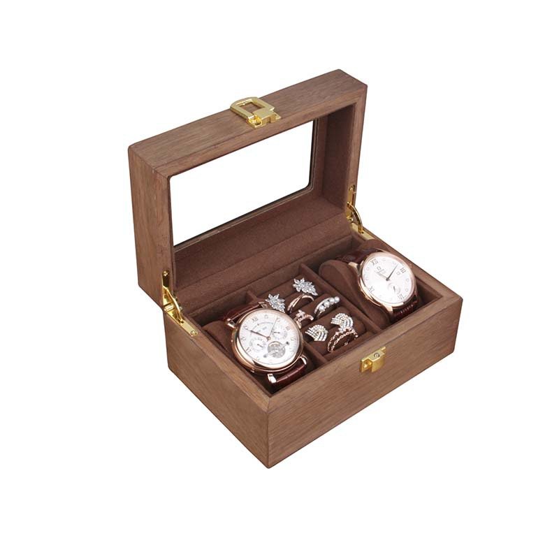 New spot wholesale walnut 3-bit watch box Vintage wooden watch storage box display wooden box