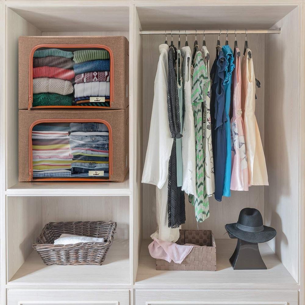 Polyester Durable Bed Clothes Storage Box 110l with Iron Frame