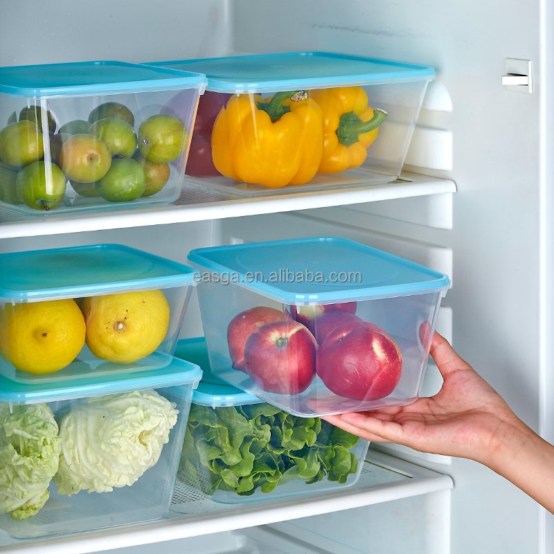 ES90362 food storage container set food grade square plastic water tank container eco 4 plastic lunch box food containers