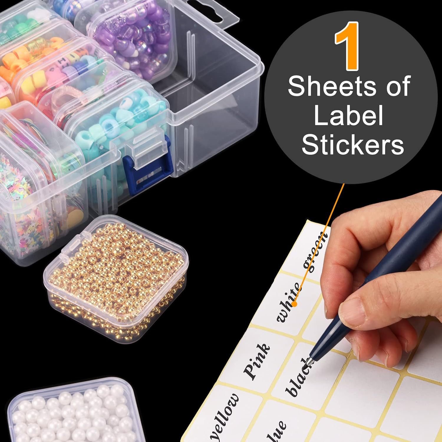 15-Grid Transparent Plastic Storage Box for Art Embroidery Beads Diamond Painting Modern Mini Sorting Jewelry Case