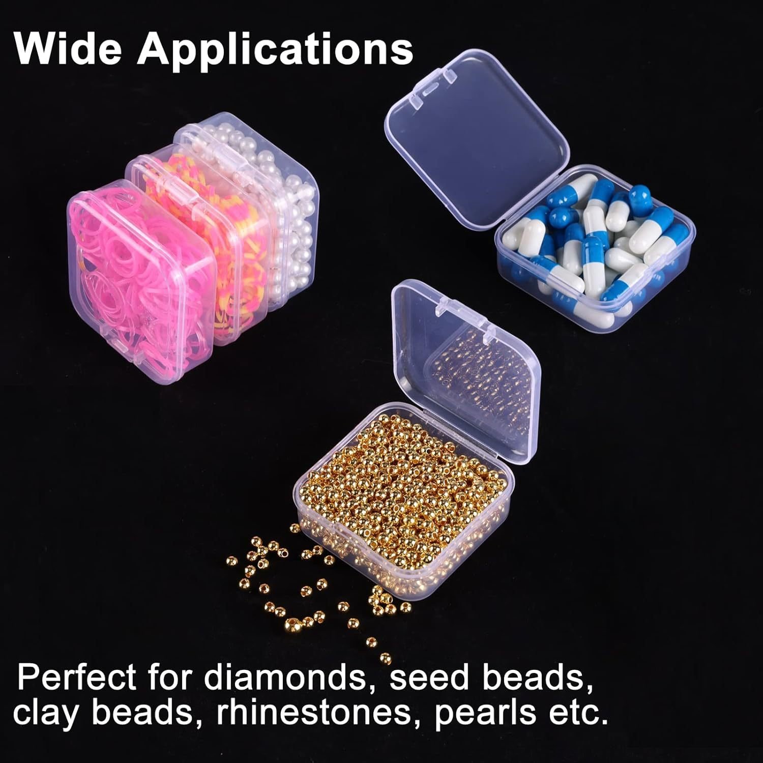 15-Grid Transparent Plastic Storage Box for Art Embroidery Beads Diamond Painting Modern Mini Sorting Jewelry Case