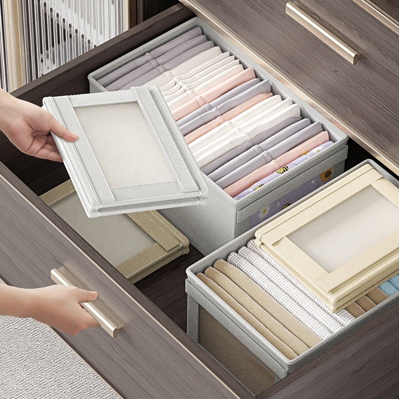 Portable Closet Drawer Divider Underwear Basket Storage Boxes & Bins Wardrobe Clothes Organizer Storage Box organizador de bano