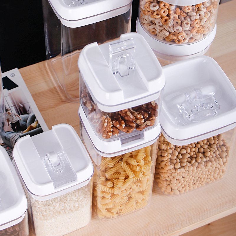 BPA free premium airtight plastic organizer food storage boxes stackable food containers food storage jar