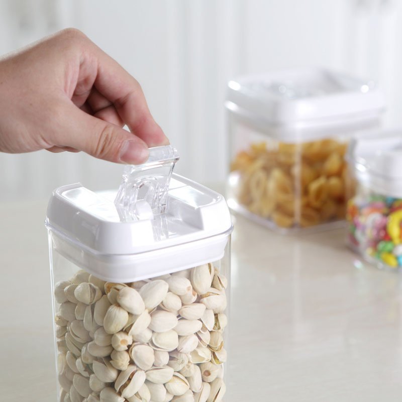 BPA free premium airtight plastic organizer food storage boxes stackable food containers food storage jar