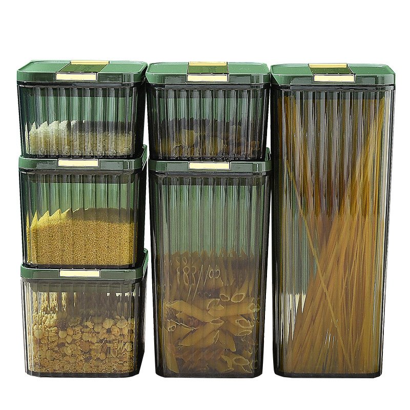 470ml 1800ml PET Stackable Plastic Jar Spicy Jar With Black Lid