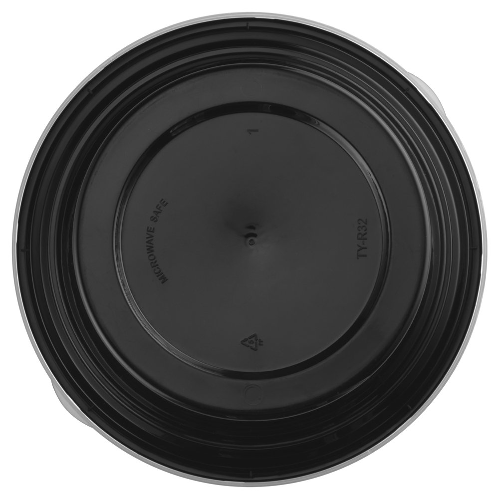 32OZ BPA Free Safe Reusable Disposable Round Plastic Microwave Meal Prep Food Containers/Lunch Box With Lid