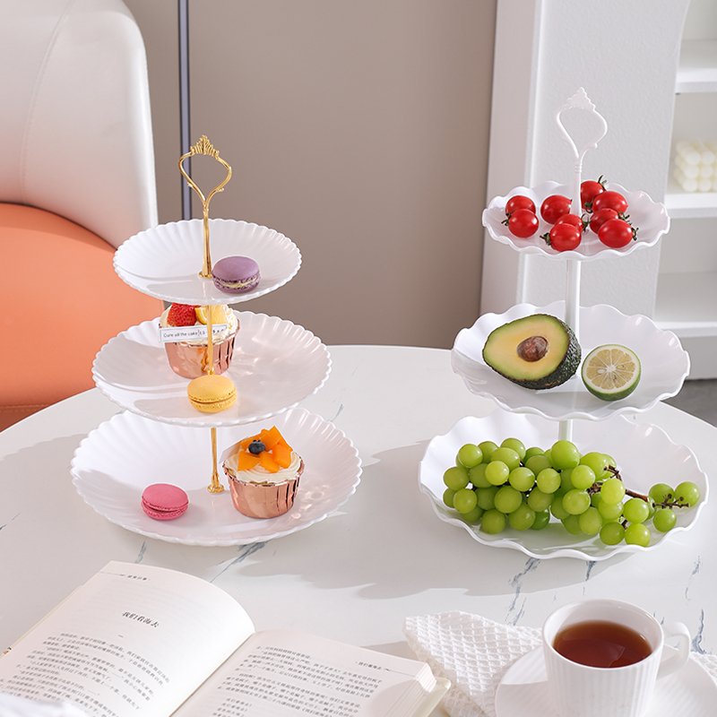Cake Stand and Dessert Tray for Weddings Tea Parties Snack Cups Rounded Foldable Design for Food Storage Packing