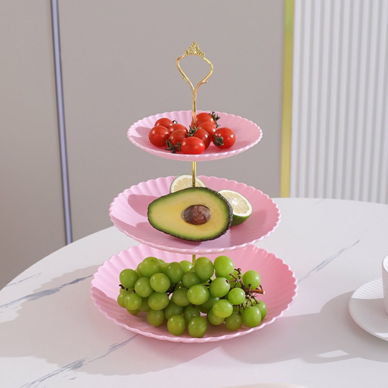 Cake Stand and Dessert Tray for Weddings Tea Parties Snack Cups Rounded Foldable Design for Food Storage Packing