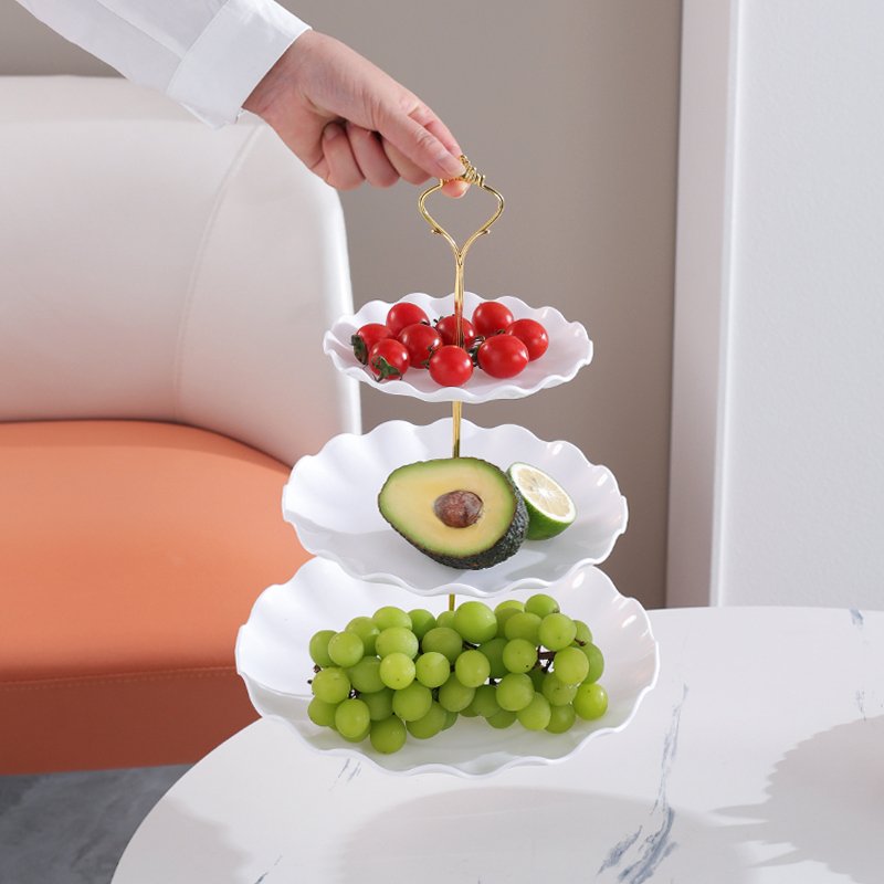 Cake Stand and Dessert Tray for Weddings Tea Parties Snack Cups Rounded Foldable Design for Food Storage Packing