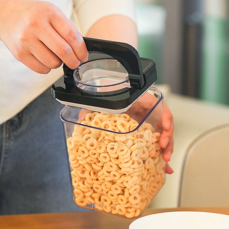 Wholesale Home Kitchen Pantry Stackable Large Airtight Seal Vacuum food Cerel Coffee Container Jar Organizer storage Box Set