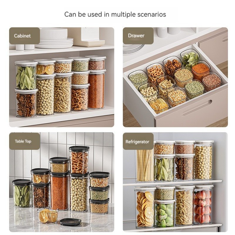 Wholesale Kitchen Transparent Food Preservation Container Air Tight Boxes Containers Plastic Storage Set Food Storage Box