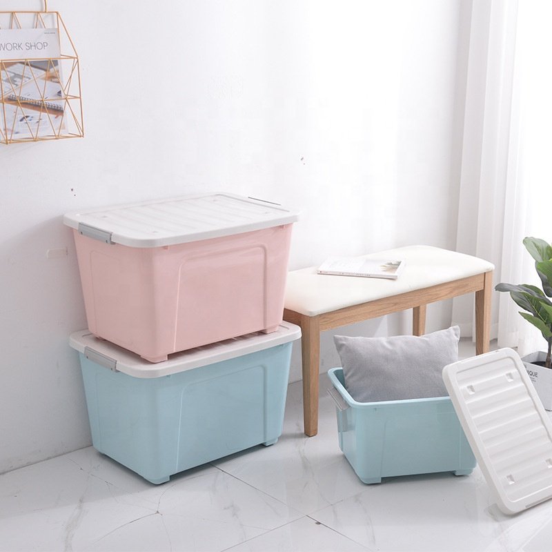 Multifunctional plastic storage box clothes toy storage box with lid new PP household storage box