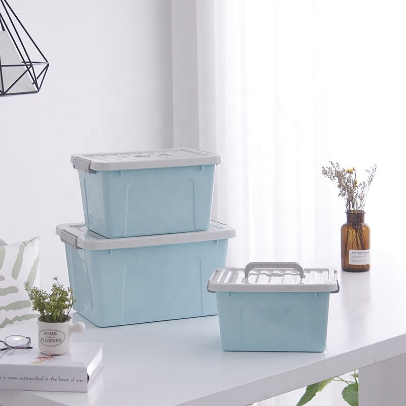 Multifunctional plastic storage box clothes toy storage box with lid new PP household storage box