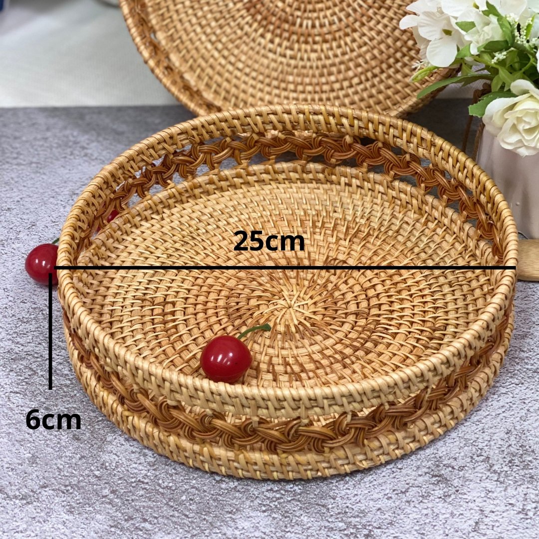 Hot Coming Summer Rattan Floating Tray Float Tray Is used to Serve Breakfast in Swimming Pool Made In Vietnam Akina