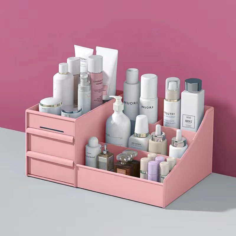 Dresser Desktop Storage Box Plastic Storage Box Cosmetic Skin Care Makeup Box Drawer Organizer