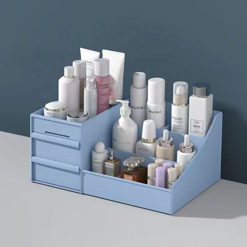 Dresser Desktop Storage Box Plastic Storage Box Cosmetic Skin Care Makeup Box Drawer Organizer