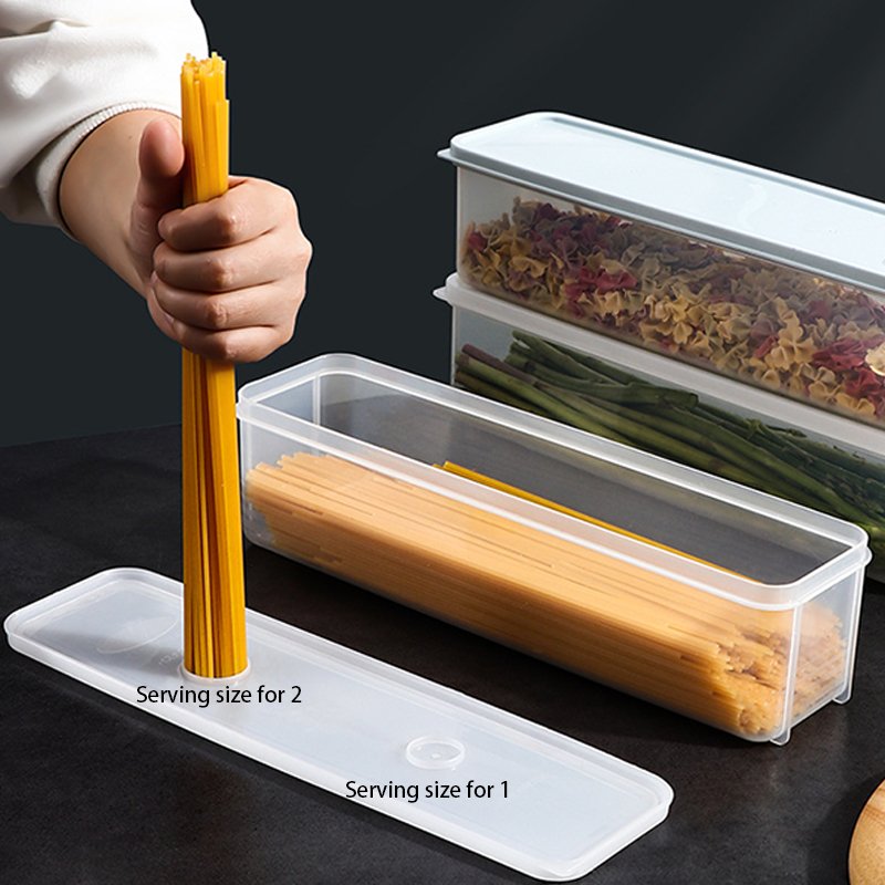 Kitchen Noodle Storage Box Cover Home Cereal Preservation Container Spaghetti Noodle Storage Refrigerator Food Preservation