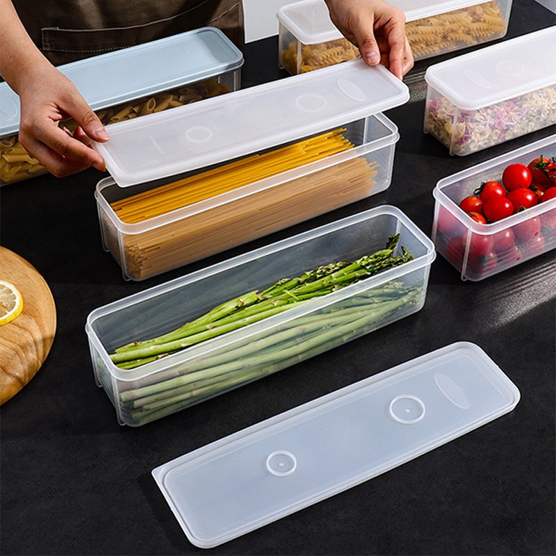 Kitchen Noodle Storage Box Cover Home Cereal Preservation Container Spaghetti Noodle Storage Refrigerator Food Preservation