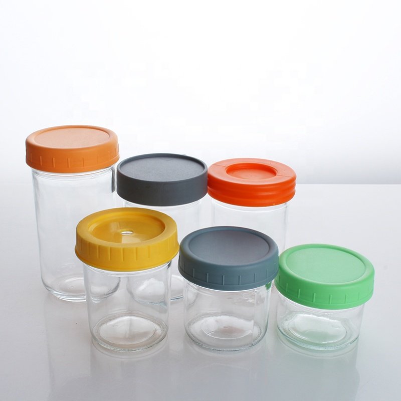Glass Jar Supplier Wholesale Kitchen Wide Mouth Mason Jars Glass Storage Jars with Lid 8 Oz 16 Oz Food Customized CLASSIC Party