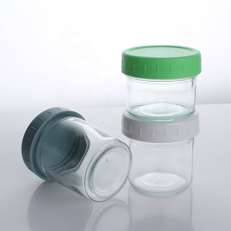 Glass Jar Supplier Wholesale Kitchen Wide Mouth Mason Jars Glass Storage Jars with Lid 8 Oz 16 Oz Food Customized CLASSIC Party