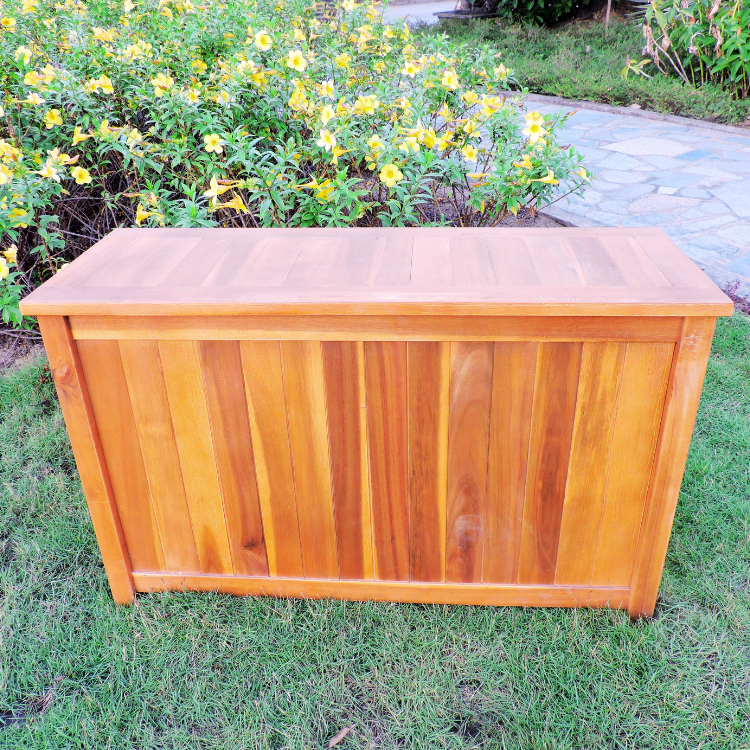 High Grade Cushion Box Acacia Wood Patio Outdoor Wooden Garden Storage Outdoor Storage Box Vietnamese Supplier