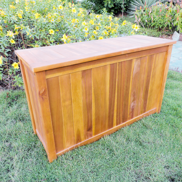 High Grade Cushion Box Acacia Wood Patio Outdoor Wooden Garden Storage Outdoor Storage Box Vietnamese Supplier