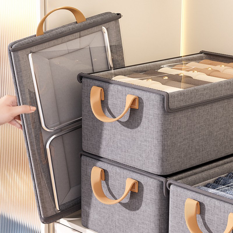 China Factory Wholesale 2024 New Foldable Drawer Organizer Clothes Separated Storage Box Jeans Organizer For Closet
